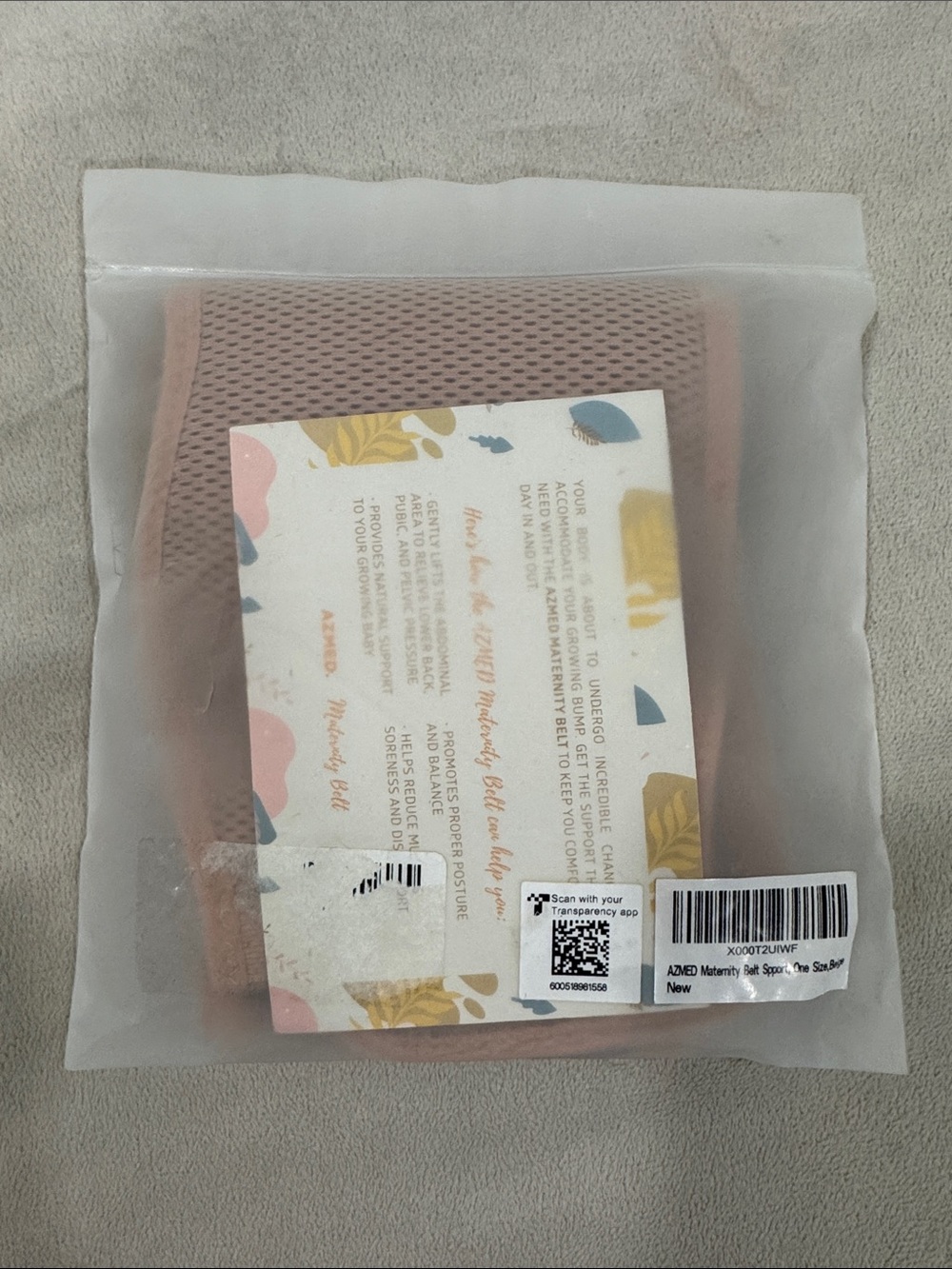 AZMED Beige Maternity Belt - Picture 2 of 2